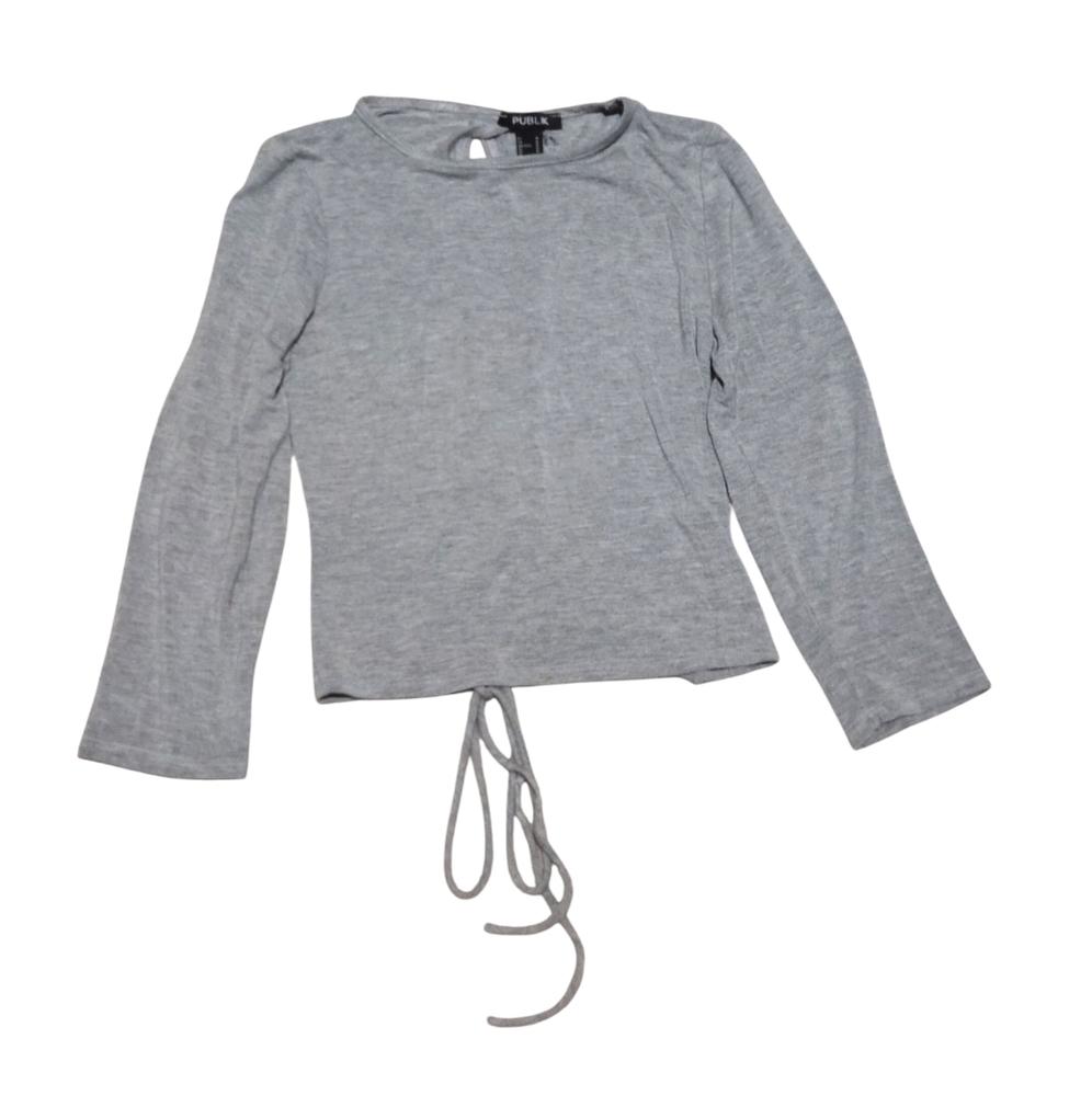 Publik Cute Gray Long Sleeves cute design on the back. For Women Size M